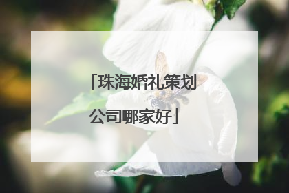 珠海婚礼策划公司哪家好
