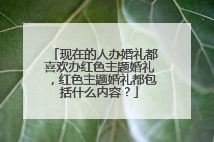 现在的人办婚礼都喜欢办红色主题婚礼，红色主题婚礼都包括什么内容？