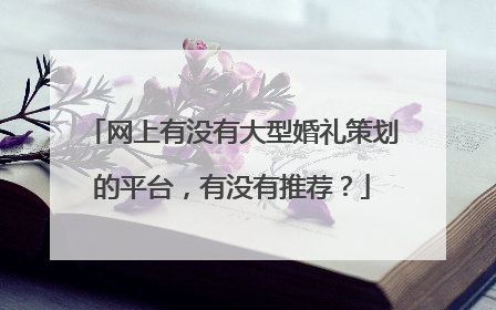 网上有没有大型婚礼策划的平台，有没有推荐？