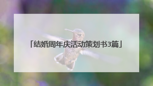 结婚周年庆活动策划书3篇