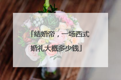 结婚帝,一场西式婚礼大概多少钱