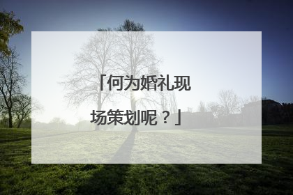 何为婚礼现场策划呢？