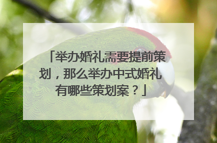 举办婚礼需要提前策划,那么举办中式婚礼有哪些策划案?