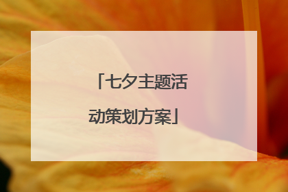 七夕主题活动策划方案