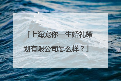 上海宠你一生婚礼策划有限公司怎么样？