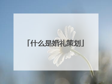 什么是婚礼策划