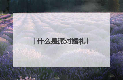 什么是派对婚礼