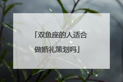 双鱼座的人适合做婚礼策划吗