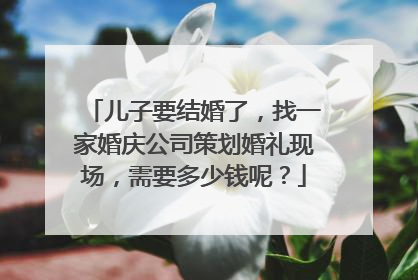 儿子要结婚了，找一家婚庆公司策划婚礼现场，需要多少钱呢？