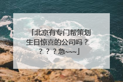北京有专门帮策划生日惊喜的公司吗？？？？急~~~