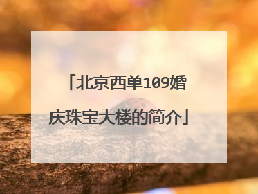 北京西单109婚庆珠宝大楼的简介