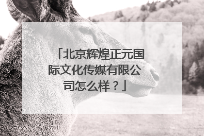 北京辉煌正元国际文化传媒有限公司怎么样?