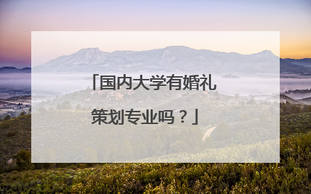国内大学有婚礼策划专业吗？