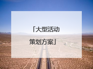 大型活动策划方案