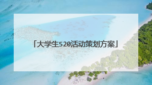 大学生520活动策划方案