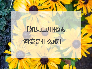 如果山川化成河流是什么歌