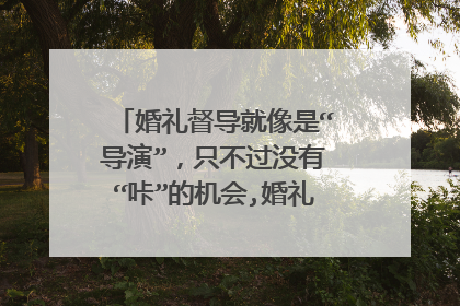 婚礼督导就像是“导演”,只不过没有“咔”的机会,婚礼督导流程是什么?