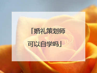 婚礼策划师可以自学吗