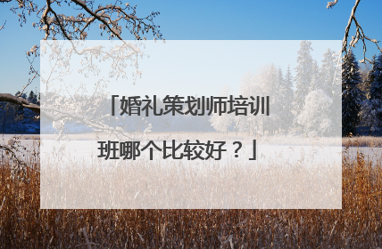 婚礼策划师培训班哪个比较好？