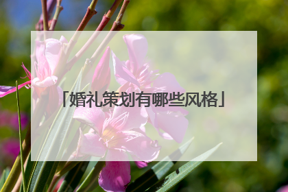 婚礼策划有哪些风格