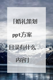 婚礼策划ppt方案目录有什么内容