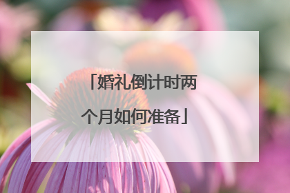 婚礼倒计时两个月如何准备