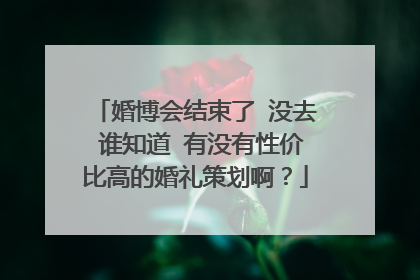 婚博会结束了 没去 谁知道 有没有性价比高的婚礼策划啊？