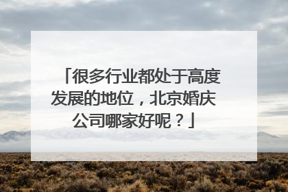 很多行业都处于高度发展的地位，北京婚庆公司哪家好呢？