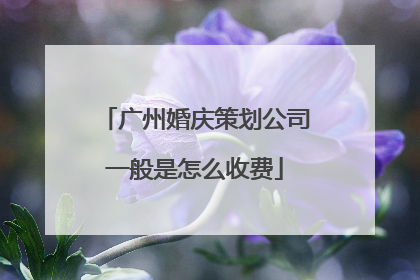 广州婚庆策划公司一般是怎么收费