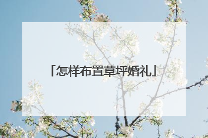 怎样布置草坪婚礼