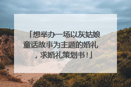 想举办一场以灰姑娘童话故事为主题的婚礼，求婚礼策划书!
