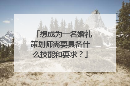 想成为一名婚礼策划师需要具备什么技能和要求？