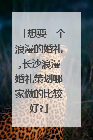 想要一个浪漫的婚礼,长沙浪漫婚礼策划哪家做的比较好?
