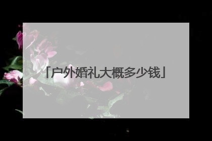 户外婚礼大概多少钱