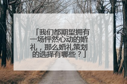 我们都期望拥有一场怦然心动的婚礼,那么婚礼策划的选择有哪些?