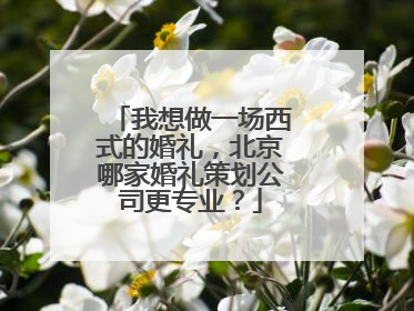 我想做一场西式的婚礼，北京哪家婚礼策划公司更专业？