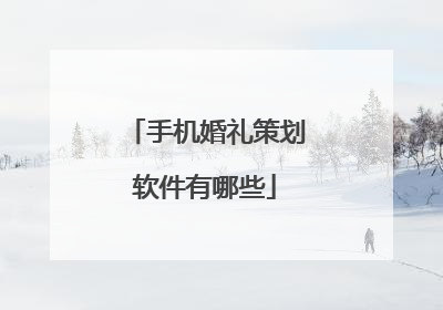 手机婚礼策划软件有哪些