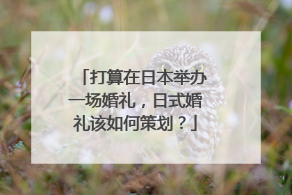 打算在日本举办一场婚礼，日式婚礼该如何策划？