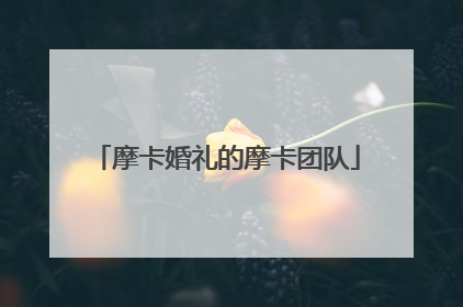 摩卡婚礼的摩卡团队