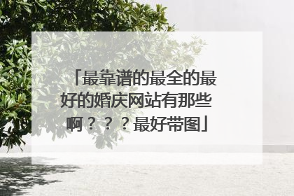 最靠谱的最全的最好的婚庆网站有那些啊???最好带图
