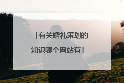 有关婚礼策划的知识哪个网站有