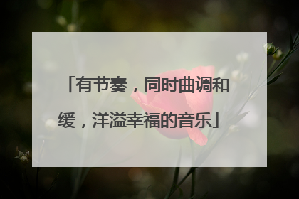 有节奏，同时曲调和缓，洋溢幸福的音乐