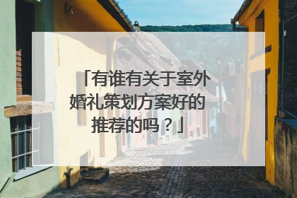 有谁有关于室外婚礼策划方案好的推荐的吗?
