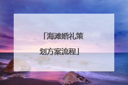 海滩婚礼策划方案流程