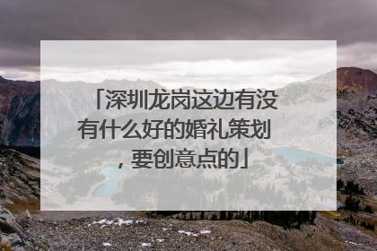 深圳龙岗这边有没有什么好的婚礼策划，要创意点的