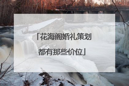 花海阁婚礼策划 都有那些价位