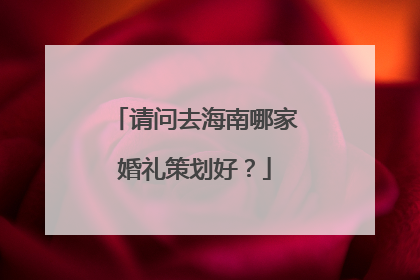 请问去海南哪家婚礼策划好?