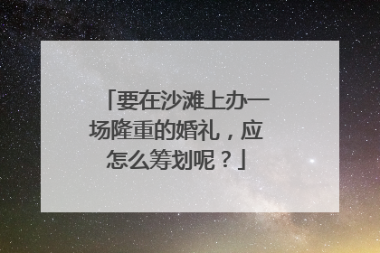 要在沙滩上办一场隆重的婚礼,应怎么筹划呢?