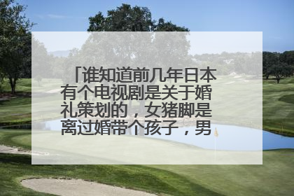 谁知道前几年日本有个电视剧是关于婚礼策划的,女猪脚是离过婚带个孩子,男猪脚长得很抱歉