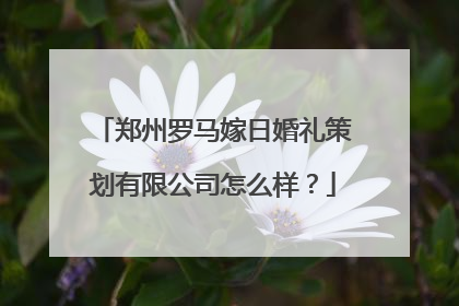 郑州罗马嫁日婚礼策划有限公司怎么样?